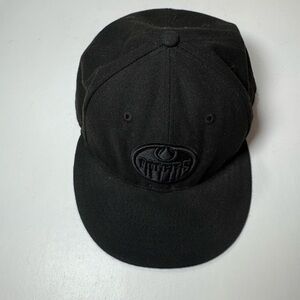 NHL Oilers New Era Black Fitted Cap